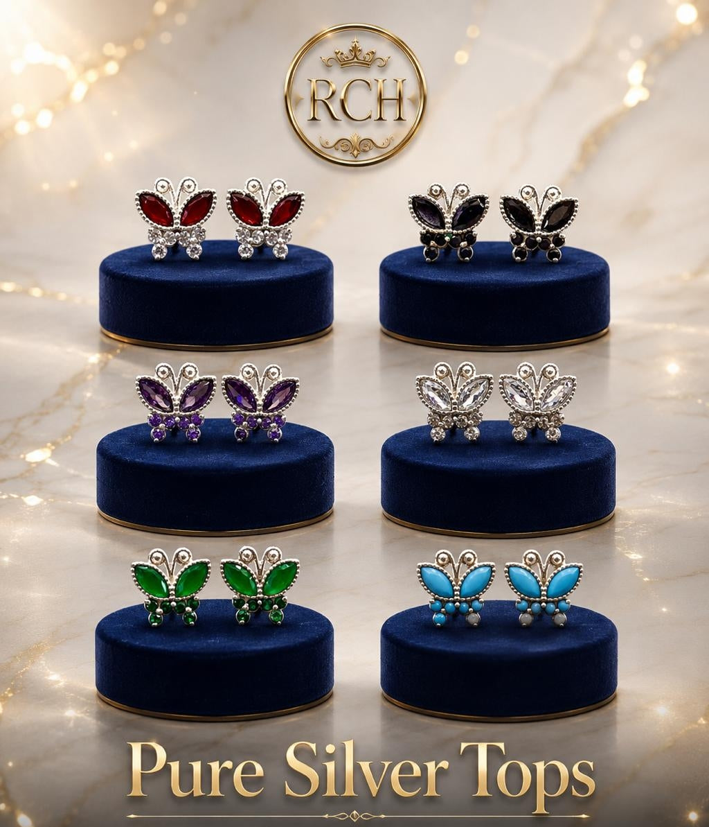 Pure Silver Tops/ Rahat Chandi House/ Price per pair of Tops=Rs 3550