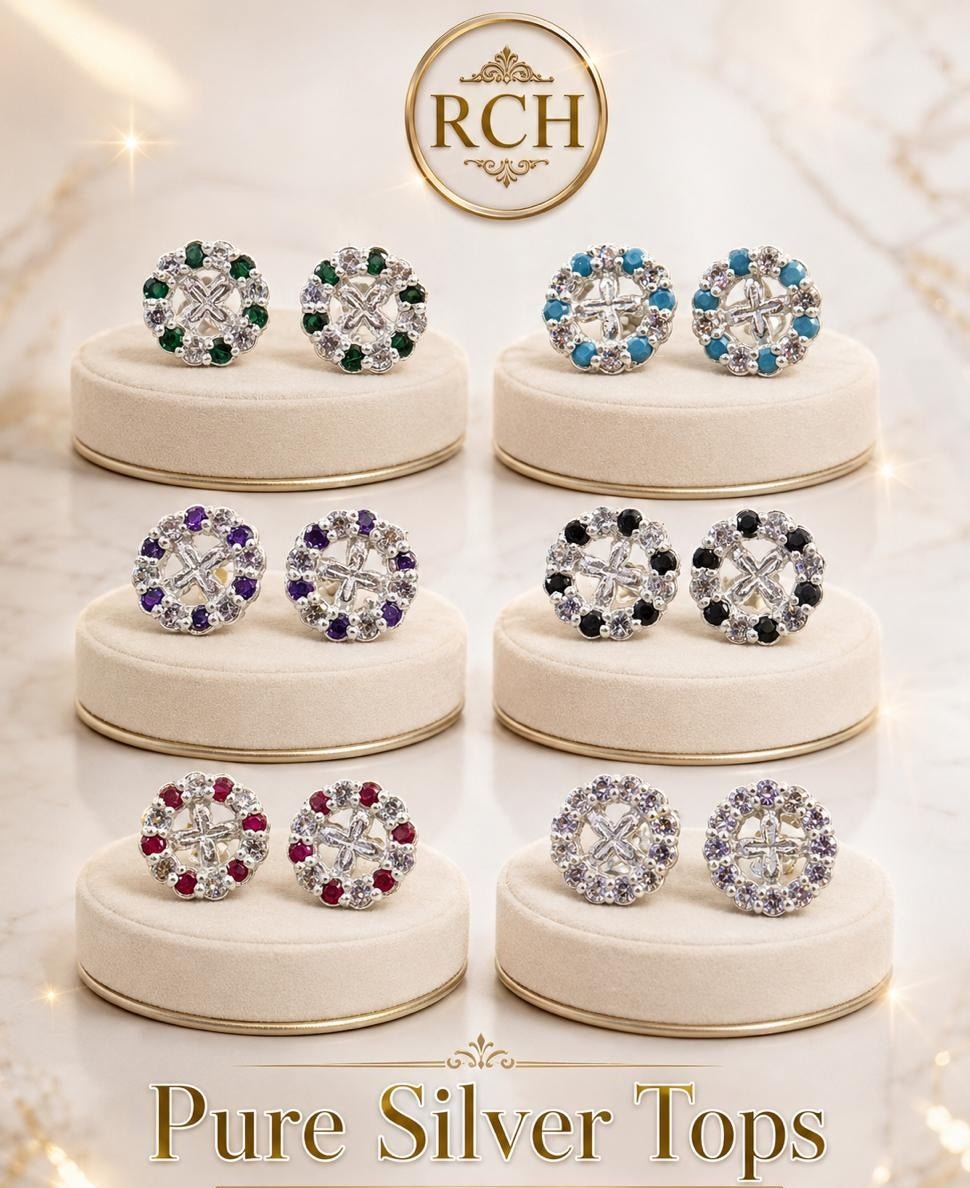 Pure Silver Tops/ Rahat Chandi House/ Price per pair of Tops=Rs 2650