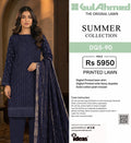 GulAhmed THE ORIGINAL PRINTED LAWN SUMMER COLLECTION /   Content Include: Digital Printed lawn shirt Digital Printed voile fancy dupatta Solid cotton plain trouser
