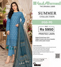 GulAhmed THE ORIGINAL PRINTED LAWN SUMMER COLLECTION /   Content Include: Digital Printed lawn shirt Digital Printed voile fancy dupatta Solid cotton plain trouser